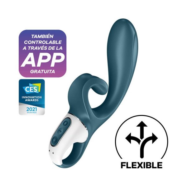 Vibratore Hug Me con APP Satisfyer Connect Grigioblu