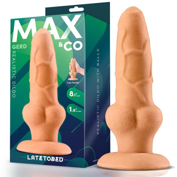 Gerd dildo realistico con testicoli 8,1 color carne