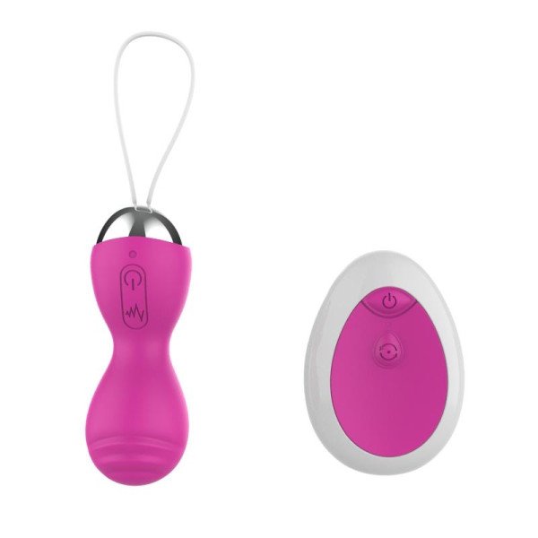 Ovetto vibrante con telecomando USB rosa