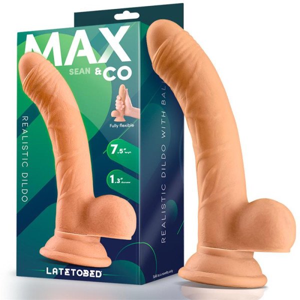 Dildo realistico Sean con testicoli, 19 cm, color carne
