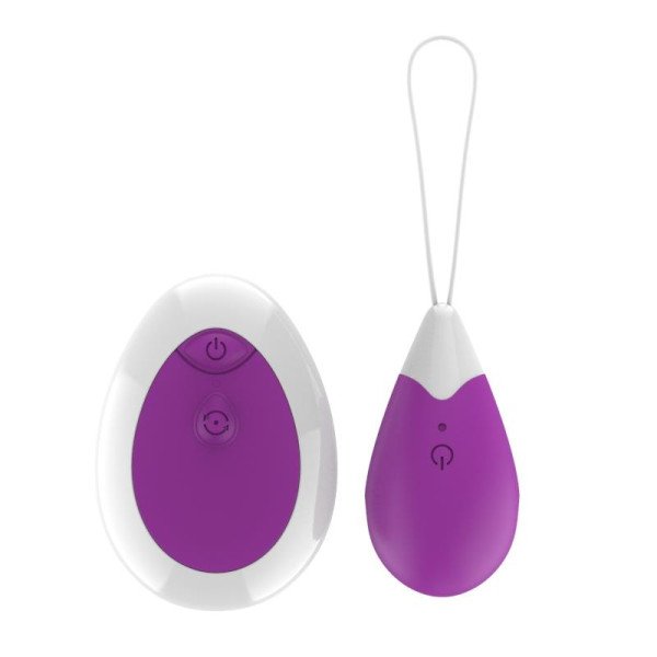 Uovo vibrante con telecomando USB viola