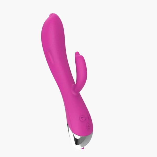 Vibratore con 6 funzioni di vibrazione USB rosa