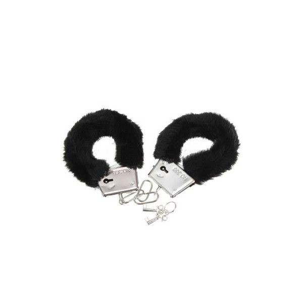 Manette con pelliccia nera