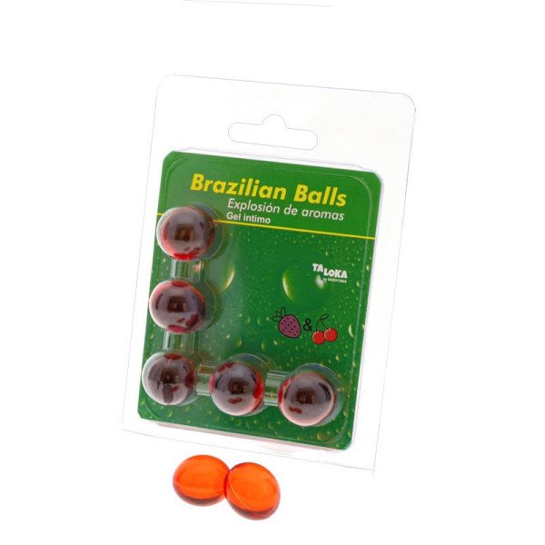 Set 5 Palline Brasiliane gusto Fragola e Ciliegia