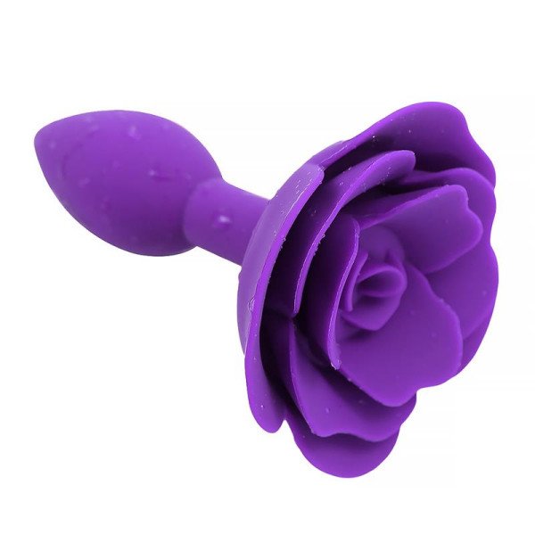 Plug anale in silicone rosa viola