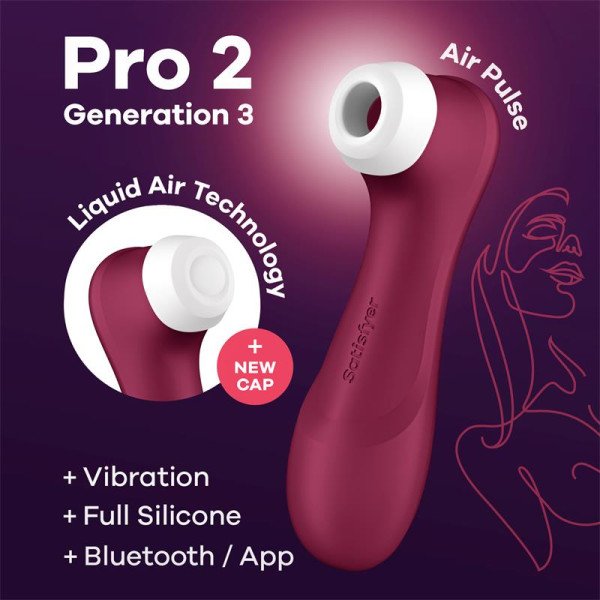 Pro 2 Gene 3 Tecnologia ad aria liquida Aspirazione e vibrazione App Connect Rosso vino