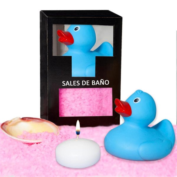 Set Sali da bagno Rosa d'Anatra, Candela e Conchiglia 150 gr