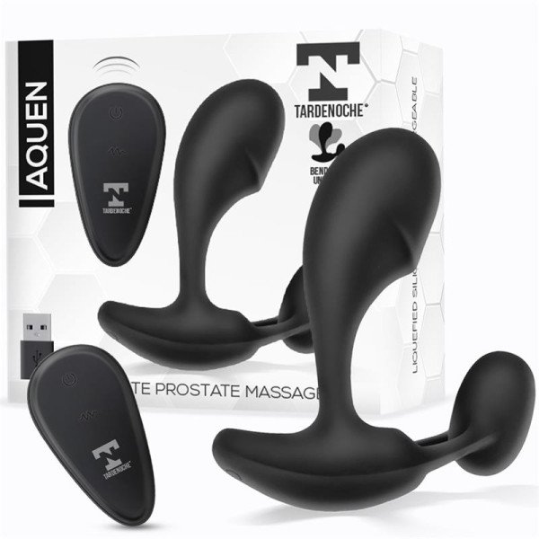 Aquen Stimolatore della prostata e del perineo in silicone liquido Telecomando magnetico USB