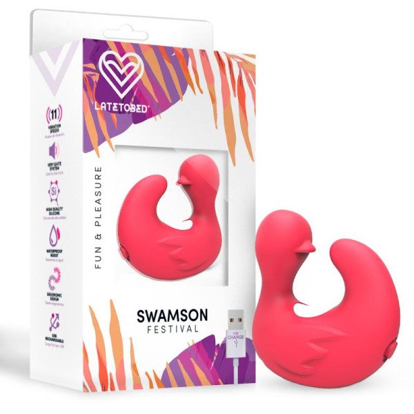 Swamson: stimolatore anatroccolo digitale USB in silicone - Rosa