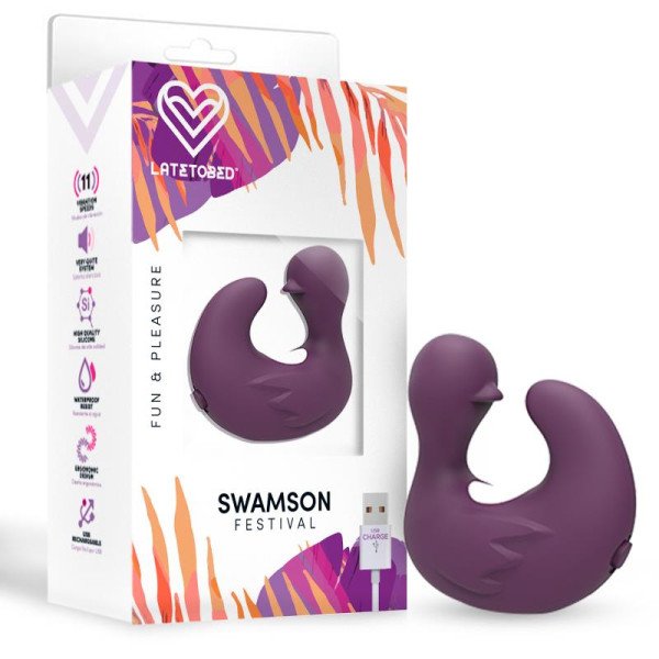 Swamson: stimolatore anatroccolo digitale USB in silicone - Violetto