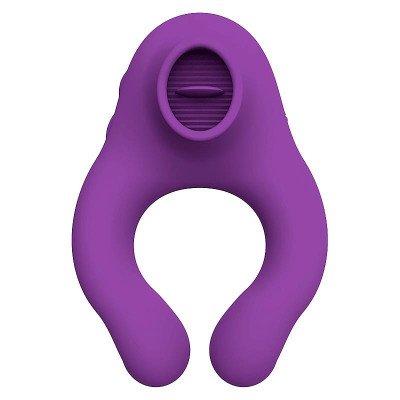 Fenda Anillo Vibrador con Lengua Estimulador y Control Remoto 3 Motores USB Magnetico