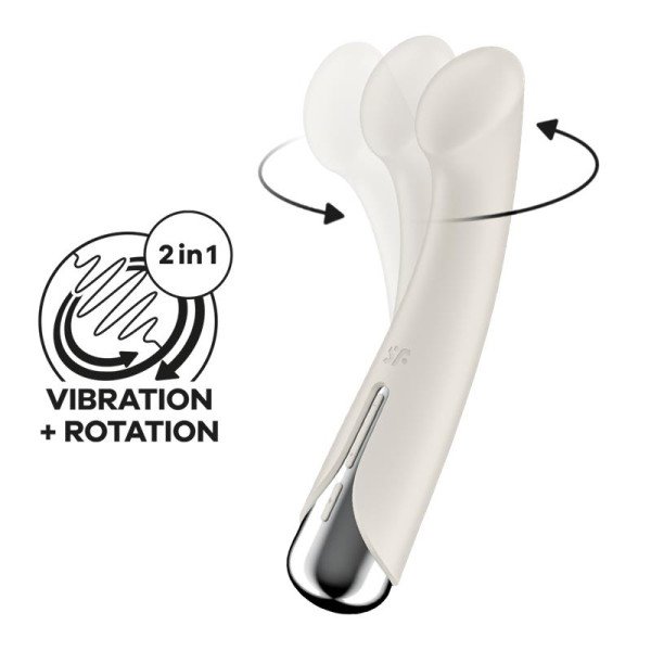 Vibratore e rotatore Spinning G-Spot 1 Beige