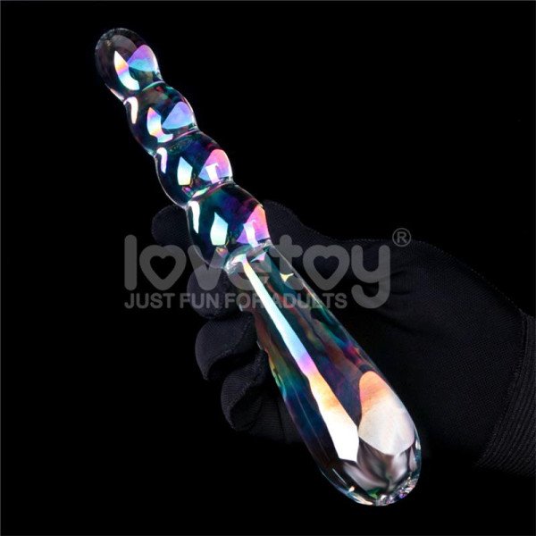 Glow in the Dark - Dildo in Vetro Twilight Gleam Onde Crescenti