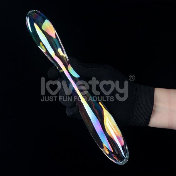 Glow in the Dark - Dildo in Vetro Twilight Gleam Doppia Delizia