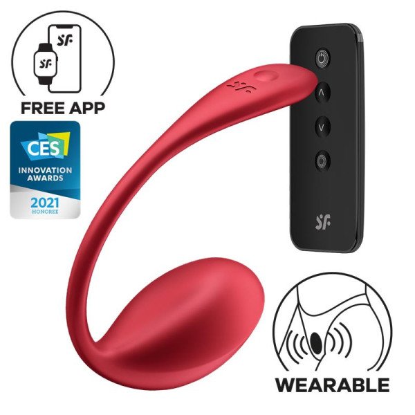 Stimolatore Shiny Petal con Satisfyer Connect APP - Rosso