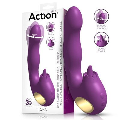 Toka Vibrador con Oscilacion 360º y Lengua Estimuladora