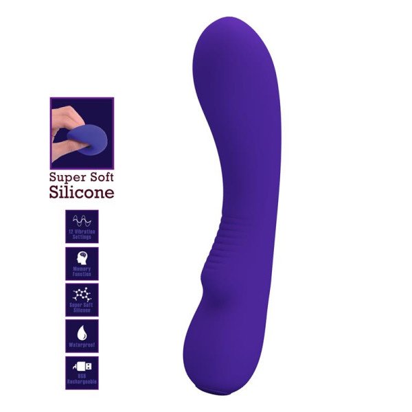 Prescott Purple Silicone USB Vibrator