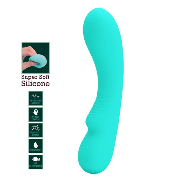 Prescott Vibratore USB in Silicone Turchese