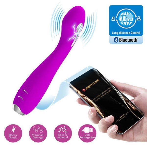 Hector Vibrador con Electroshock y App Rosa