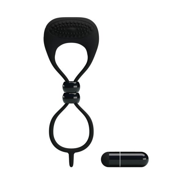 Pretty Love Anillo Vibrador Locker Color Negro