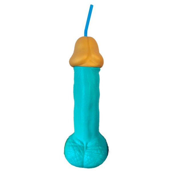 Bicchiere a Forma di Pene Blu 500 ml