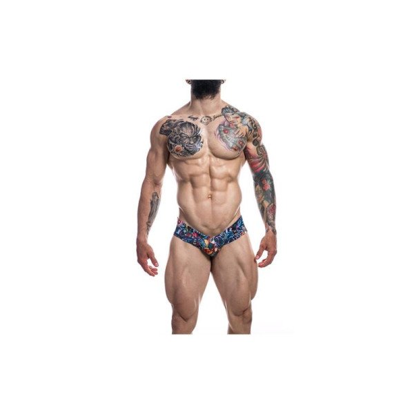 Slip Alto High Cut Cheeky Brief Tattoo Taglia XL