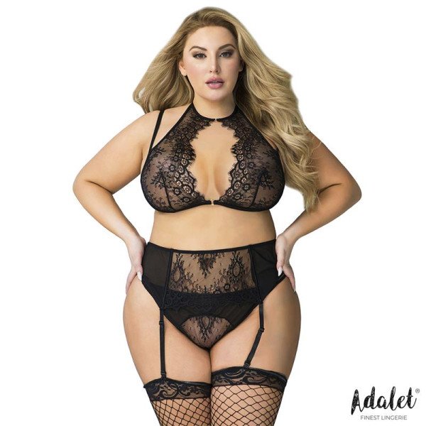 Nisa Set reggiseno, giarrettiera e perizoma Taglia 44-46