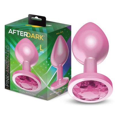 Plug Anal Anodizado Rosa con Rosa Talla L
