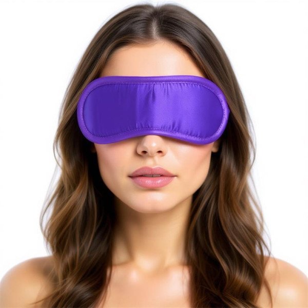 Benda sugli occhi in raso viola
