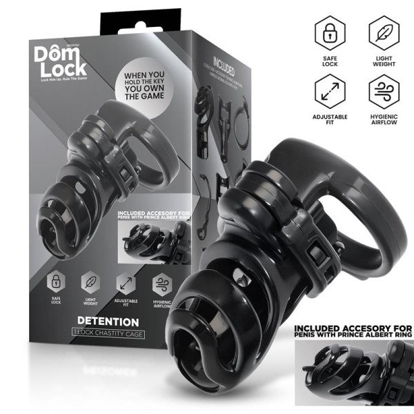 Detention Jaula para el Pene con Accesorio para Prince Albert