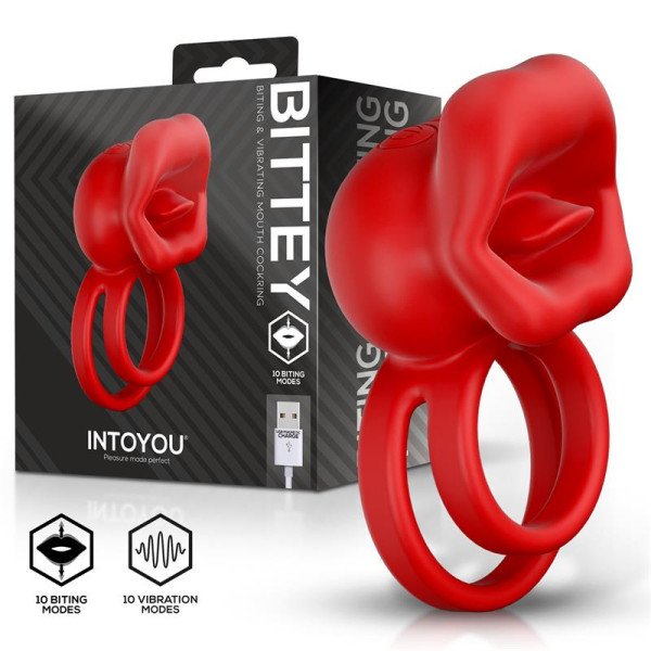 Bittey Anillo Vibrador con Biting - Mordisqueo