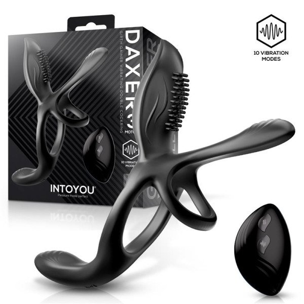 Daxer Doble Anillo para el Pene con Estimulador de Clítoris