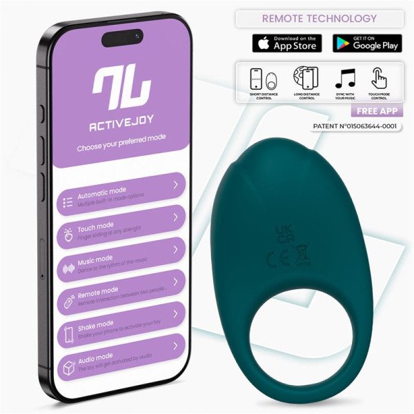 Ringo Anillo Vibrador con APP Unibody Verde