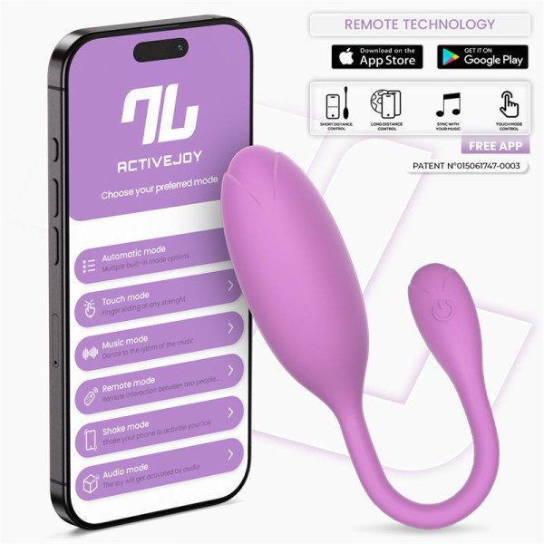 Logan Huevo Vibrador con APP Unibody Púrpura