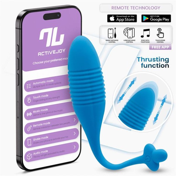 Uovo Vibrante con Up and Down (Thrusting) e APP USB