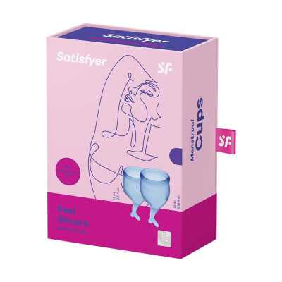 Feel Secure Menstrual Cup Dark Blue Pack of 2