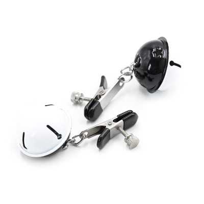 Nipple Clamps with Bell Black White