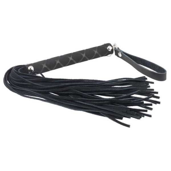 Flogger in pelle nera 35 cm