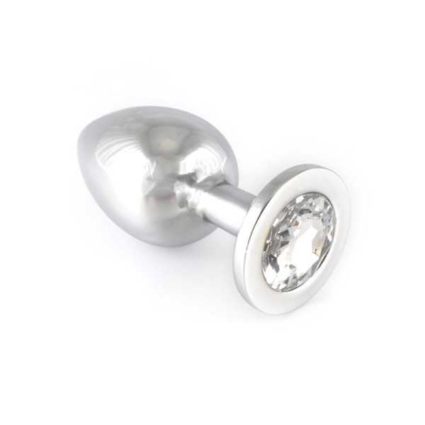 Plug anale, in metallo, lungo 9,7 cm