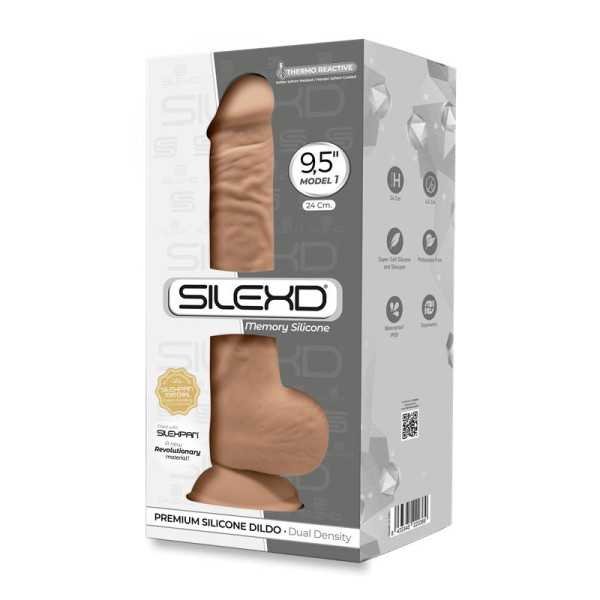 Dildo a doppia densità Mod. 3 - 9,5 Caramello