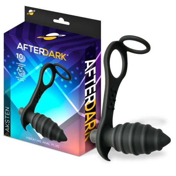 Aksten: plug anale vibrante con anello per il pene