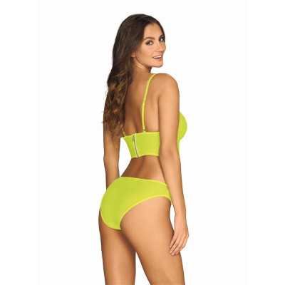 Neonia 2 Piece Bra Set with Zipper Neon Yellow